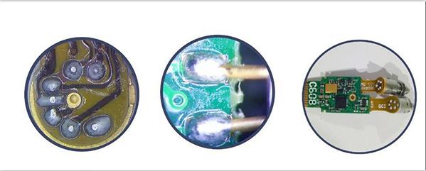 光通訊FPC軟板與光器件焊接， PCB硬板與光器件焊接圖示